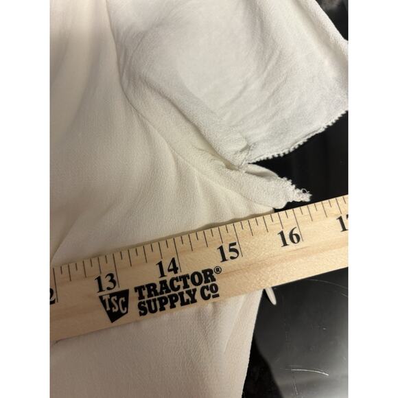 Reformation Cream Baby Doll Blouse Lace Detail 4P - Picture 5 of 6